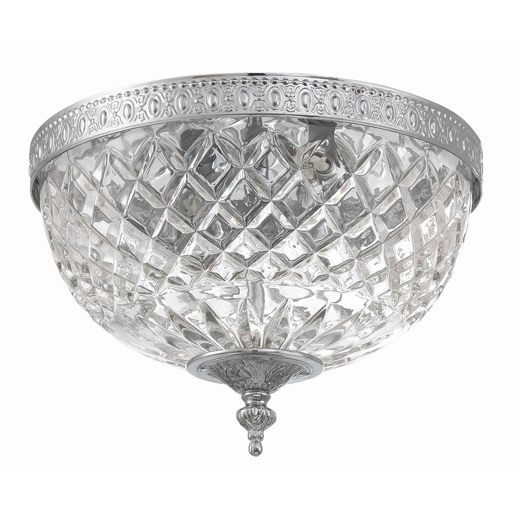 Crystorama 117-10-CH Polished Chrome Crystorama 2 Light Polished Chrome Crystal Ceiling Mount Image 5