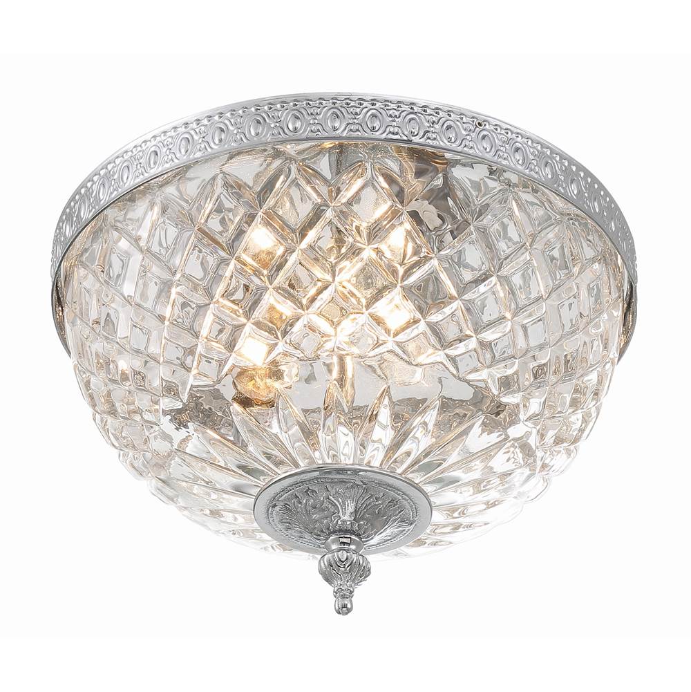 Crystorama 117-10-CH Polished Chrome Crystorama 2 Light Polished Chrome Crystal Ceiling Mount Image 4