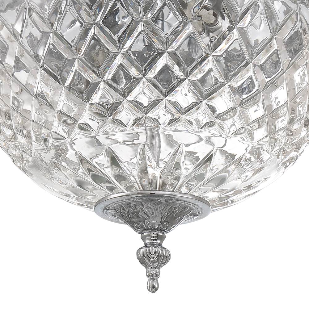 Crystorama 117-10-CH Polished Chrome Crystorama 2 Light Polished Chrome Crystal Ceiling Mount Image 3