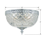 Crystorama 117-10-CH Polished Chrome Crystorama 2 Light Polished Chrome Crystal Ceiling Mount Image 2