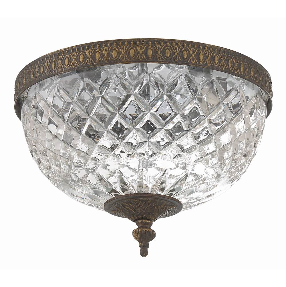 Crystorama 117-10-EB English Bronze Crystorama 2 Light English Bronze Crystal Ceiling Mount Image 5