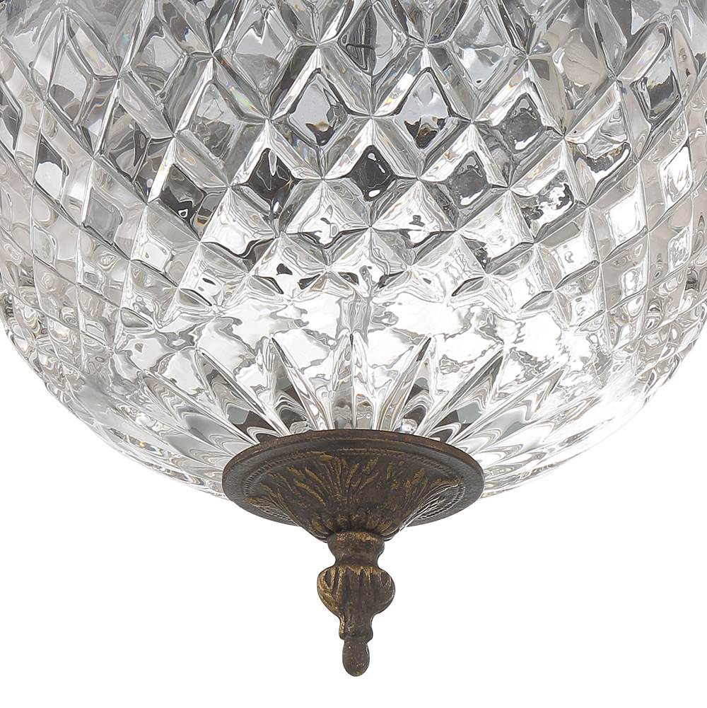 Crystorama 117-10-EB English Bronze Crystorama 2 Light English Bronze Crystal Ceiling Mount Image 3
