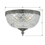 Crystorama 117-10-EB English Bronze Crystorama 2 Light English Bronze Crystal Ceiling Mount Image 2