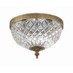 Crystorama Ceiling Mount Crystorama 2 Light Polished Chrome Crystal Ceiling Mount