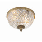 Crystorama 117-10-OB Olde Brass Crystorama 2 Light Olde Brass Crystal Ceiling Mount Image 4