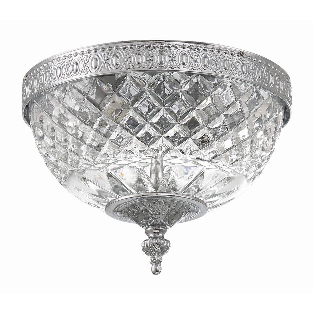 Crystorama 117-8-CH Polished Chrome Crystorama 2 Light Polished Chrome Crystal Ceiling Mount Image 5