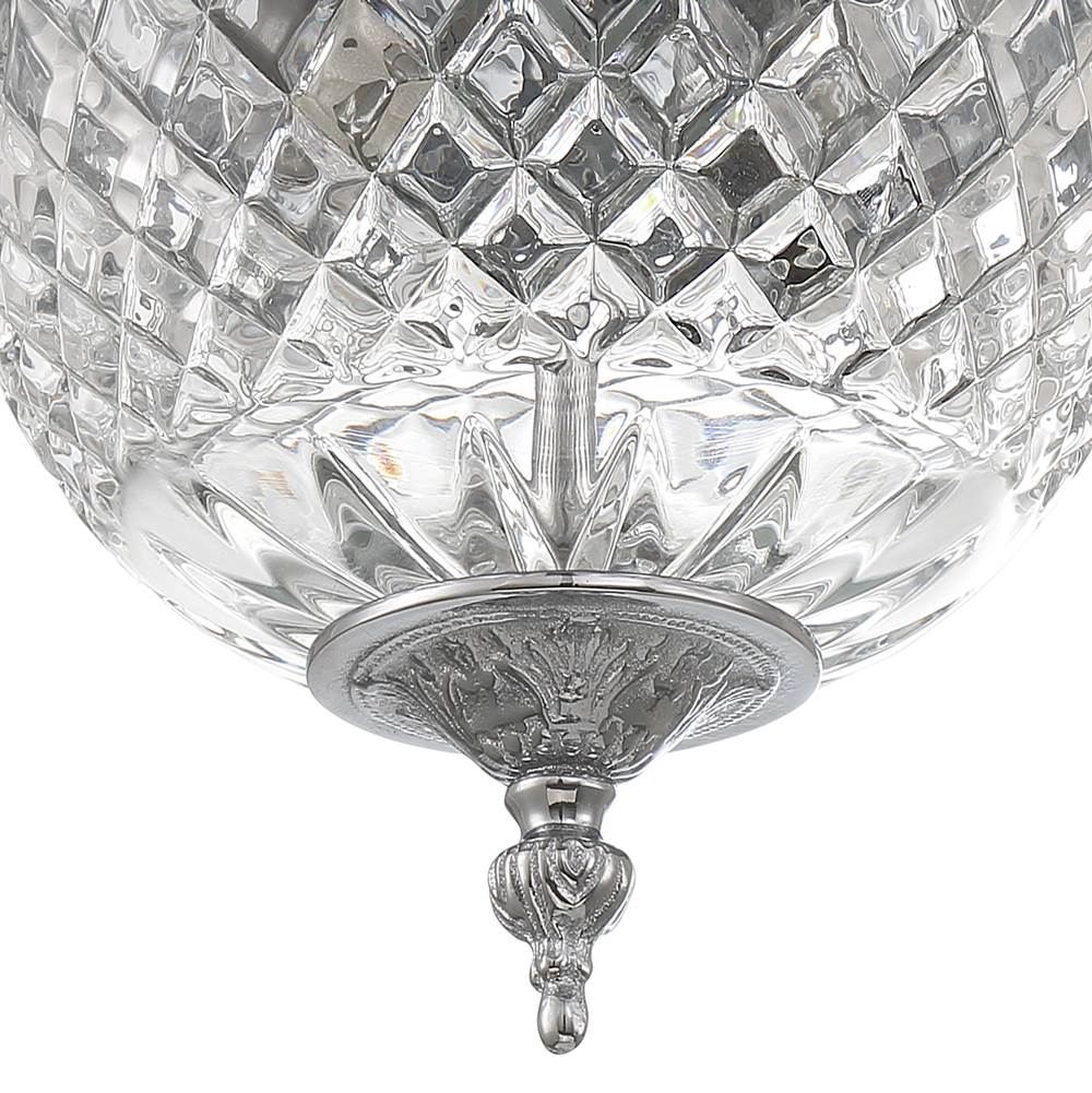 Crystorama 117-8-CH Polished Chrome Crystorama 2 Light Polished Chrome Crystal Ceiling Mount Image 3