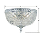 Crystorama 117-8-CH Polished Chrome Crystorama 2 Light Polished Chrome Crystal Ceiling Mount Image 2