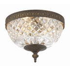 Crystorama Ceiling Mount Crystorama 2 Light Polished Chrome Crystal Ceiling Mount