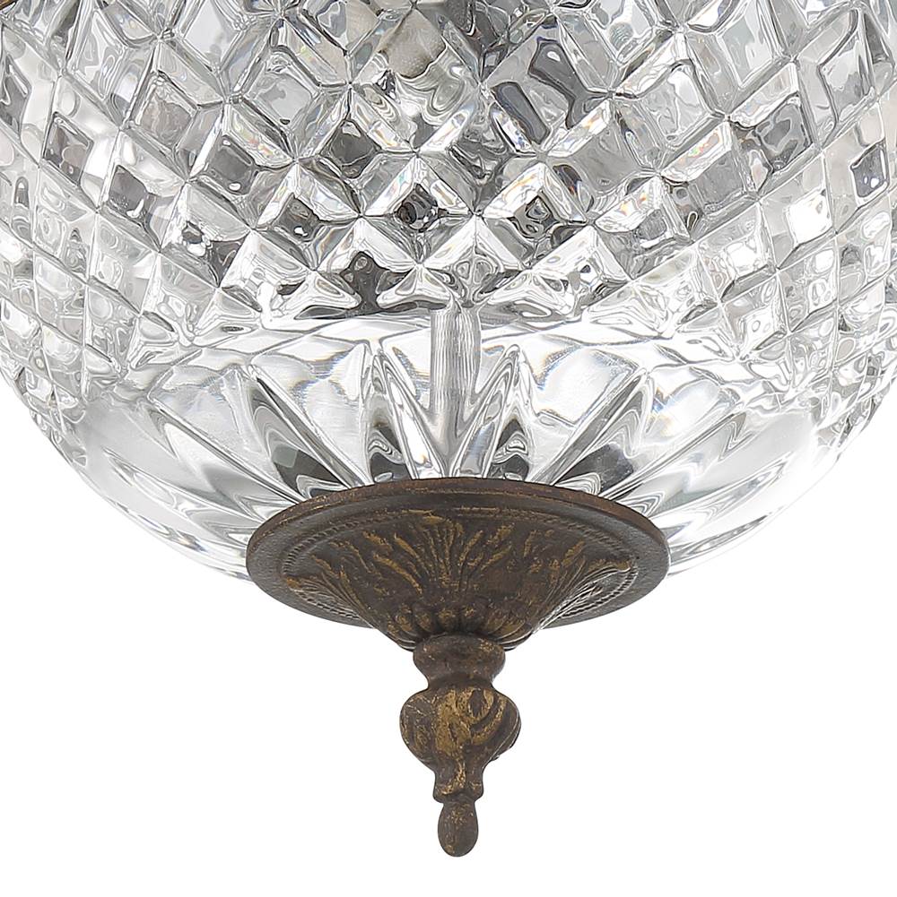 Crystorama 117-8-EB English Bronze Crystorama 2 Light English Bronze Crystal Ceiling Mount Image 3