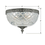 Crystorama 117-8-EB English Bronze Crystorama 2 Light English Bronze Crystal Ceiling Mount Image 2
