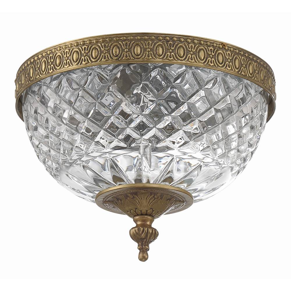 Crystorama 117-8-OB Olde Brass Crystorama 2 Light Olde Brass Crystal Ceiling Mount Image 5