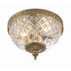 Crystorama 117-8-OB Olde Brass Crystorama 2 Light Olde Brass Crystal Ceiling Mount Image 4