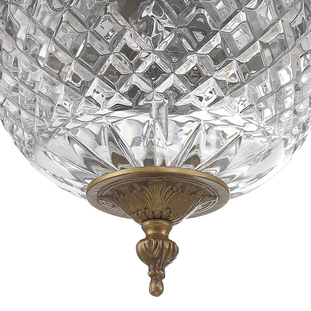 Crystorama 117-8-OB Olde Brass Crystorama 2 Light Olde Brass Crystal Ceiling Mount Image 3