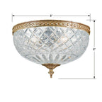 Crystorama 117-8-OB Olde Brass Crystorama 2 Light Olde Brass Crystal Ceiling Mount Image 2