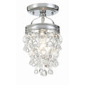 Crystorama 131-CH_CEILING Polished Chrome Calypso 1 Light Crystal Teardrop Polished Chrome Ceiling Mount Image 1