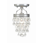Crystorama Calypso 1 Light Crystal Teardrop Polished Chrome Ceiling Mount