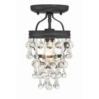 Crystorama 131-MK_CEILING Matte Black Calypso 1 Light Matte Black Ceiling Mount Image 3