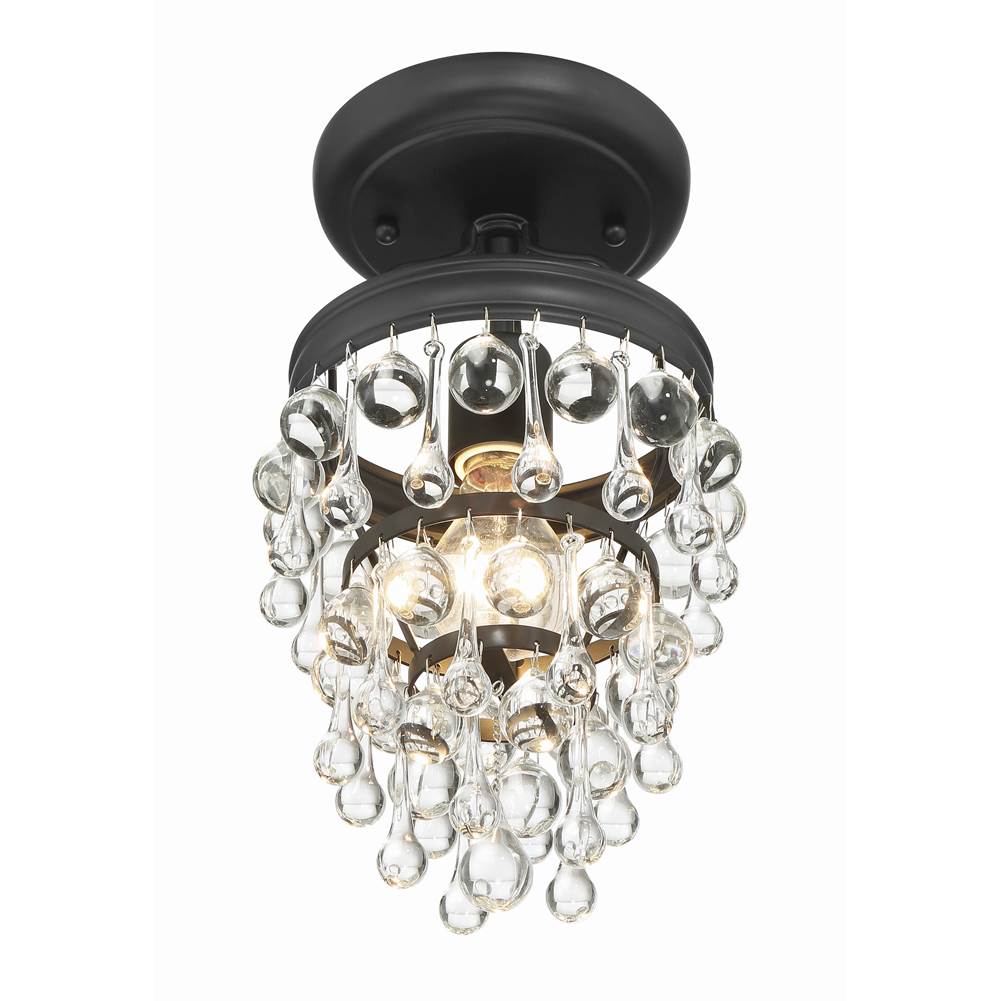 Crystorama 131-MK_CEILING Matte Black Calypso 1 Light Matte Black Ceiling Mount Image 2