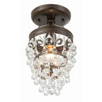 Crystorama 131-VZ_CEILING Vibrant Bronze Calypso 1 Light Crystal Teardrop Vibrant Bronze Ceiling Mount Image 2