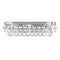 Crystorama 133-CH Polished Chrome Calypso 6 Light Crystal Teardrop Polished Chrome Bathroom Vanity Image 1