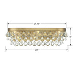 Crystorama Calypso 6 Light Crystal Teardrop Polished Chrome Bathroom Vanity