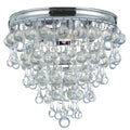 Crystorama 135-CH Polished Chrome Calypso 3 Light Crystal Teardrop Polished Chrome Ceiling Mount Image 1