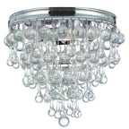 Crystorama 135-CH Polished Chrome Calypso 3 Light Crystal Teardrop Polished Chrome Ceiling Mount Image 1