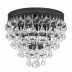 Crystorama Calypso 3 Light Crystal Teardrop Polished Chrome Ceiling Mount