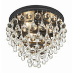 Crystorama 135-MK Matte Black Calypso 3 Light Matte Black Ceiling Mount Image 2