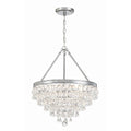 Crystorama 136-CH Polished Chrome Calypso 6 Light Crystal Teardrop Polished Chrome Chandelier Image 1