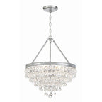 Crystorama 136-CH Polished Chrome Calypso 6 Light Crystal Teardrop Polished Chrome Chandelier Image 1