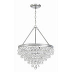 Crystorama 136-CH Polished Chrome Calypso 6 Light Crystal Teardrop Polished Chrome Chandelier Image 3