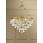 Crystorama 136-VG Vibrant Gold Calypso 6 Light Crystal Teardrop Vibrant Gold Chandelier Image 3