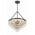 Crystorama Calypso 6 Light Crystal Teardrop Polished Chrome Chandelier