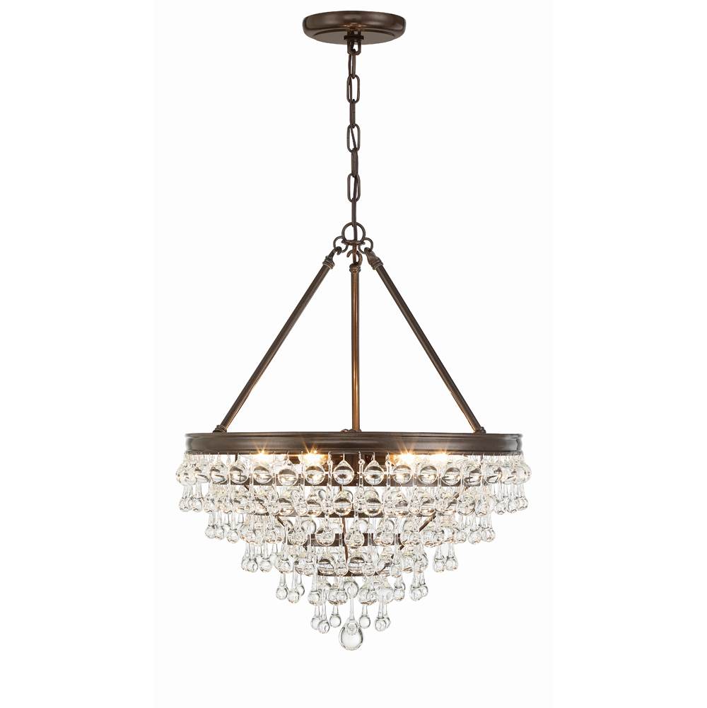 Crystorama 136-VZ Vibrant Bronze Calypso 6 Light Crystal Teardrop Vibrant Bronze Chandelier Image 4