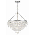 Crystorama 137-CH Polished Chrome Calypso 8 Light Crystal Teardrop Polished Chrome Chandelier Image 1
