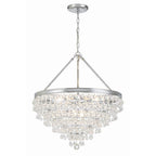 Crystorama 137-CH Polished Chrome Calypso 8 Light Crystal Teardrop Polished Chrome Chandelier Image 1