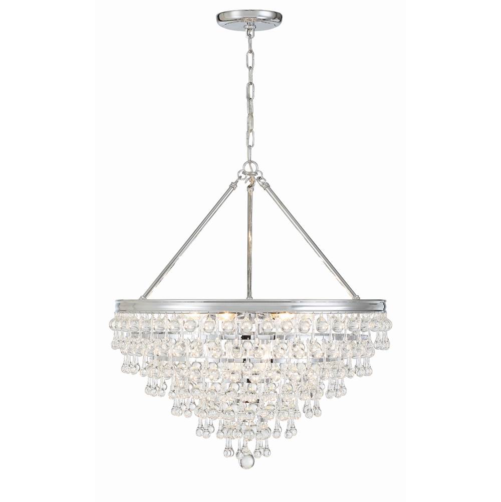 Crystorama 137-CH Polished Chrome Calypso 8 Light Crystal Teardrop Polished Chrome Chandelier Image 6