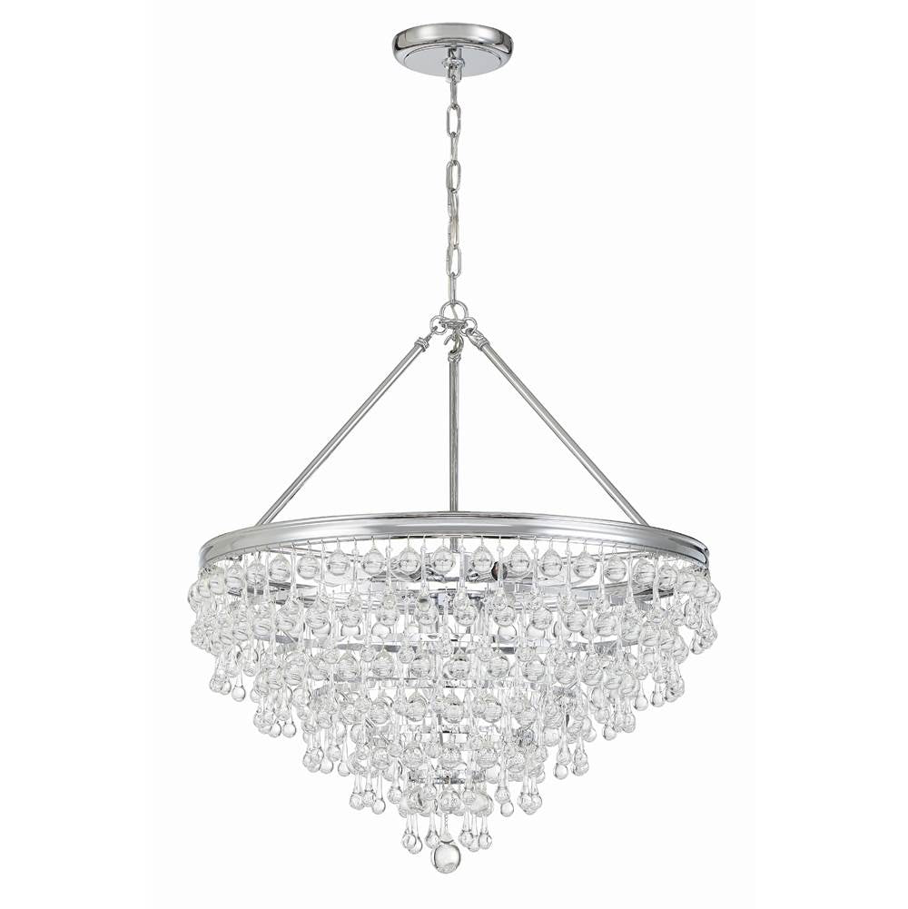 Crystorama 137-CH Polished Chrome Calypso 8 Light Crystal Teardrop Polished Chrome Chandelier Image 5