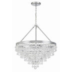 Crystorama 137-CH Polished Chrome Calypso 8 Light Crystal Teardrop Polished Chrome Chandelier Image 5