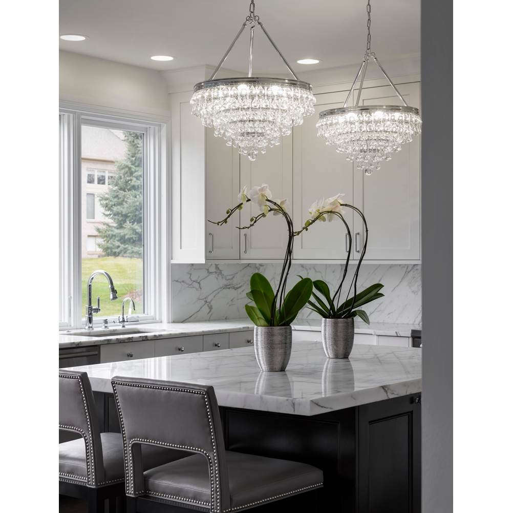 Crystorama 137-CH Polished Chrome Calypso 8 Light Crystal Teardrop Polished Chrome Chandelier Image 4