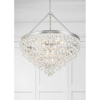 Crystorama 137-CH Polished Chrome Calypso 8 Light Crystal Teardrop Polished Chrome Chandelier Image 3