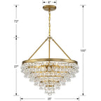 Crystorama Calypso 8 Light Crystal Teardrop Polished Chrome Chandelier
