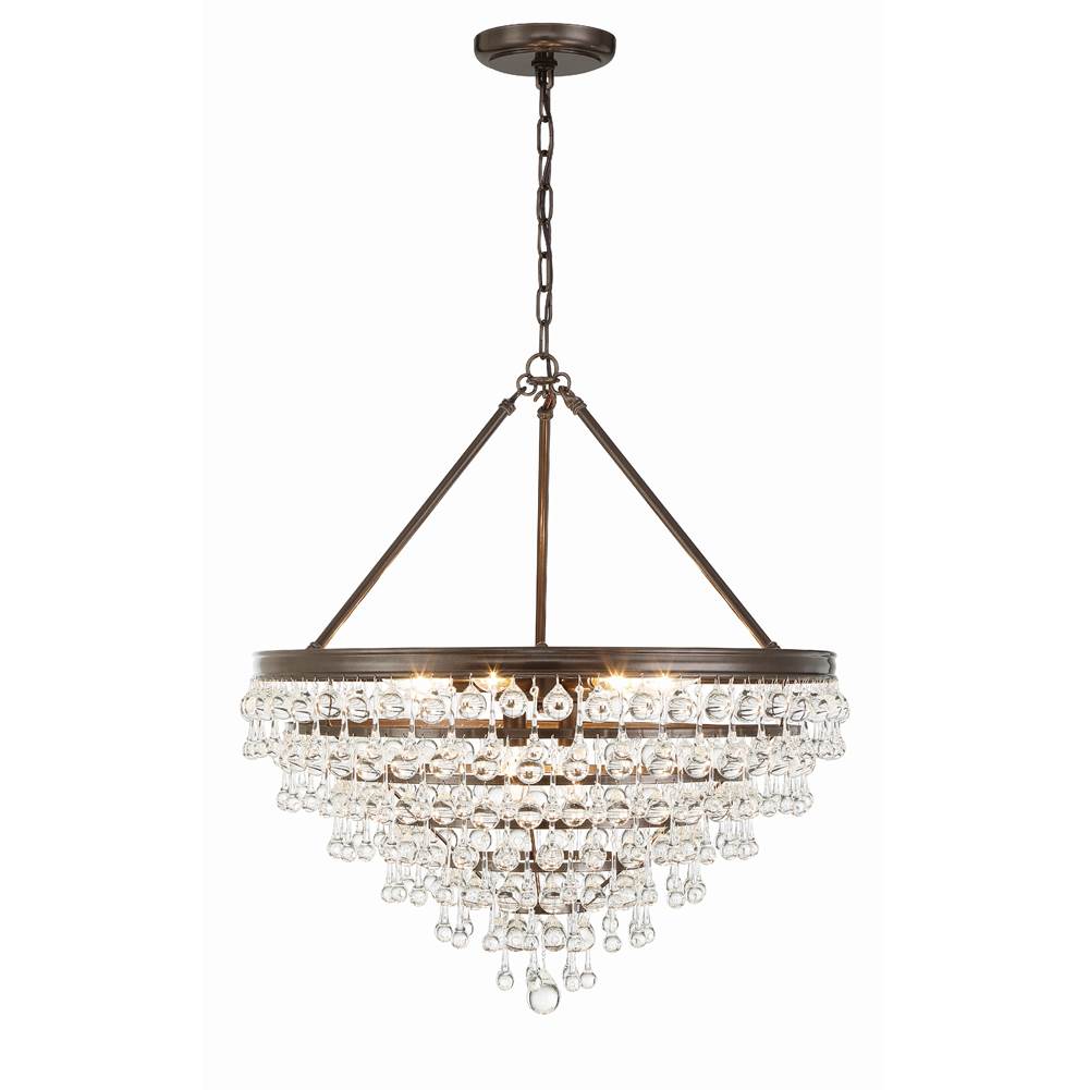 Crystorama 137-VZ Vibrant Bronze Calypso 8 Light Crystal Teardrop Vibrant Bronze Chandelier Image 4