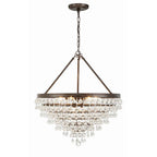 Crystorama 137-VZ Vibrant Bronze Calypso 8 Light Crystal Teardrop Vibrant Bronze Chandelier Image 4