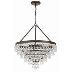 Crystorama 137-VZ Vibrant Bronze Calypso 8 Light Crystal Teardrop Vibrant Bronze Chandelier Image 3