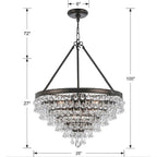 Crystorama 137-VZ Vibrant Bronze Calypso 8 Light Crystal Teardrop Vibrant Bronze Chandelier Image 2