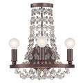 Crystorama 1542-CB-MWP Chocolate Bronze Channing 3 Light Chocolate Bronze Sconce Image 1