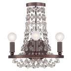 Crystorama 1542-CB-MWP Chocolate Bronze Channing 3 Light Chocolate Bronze Sconce Image 1